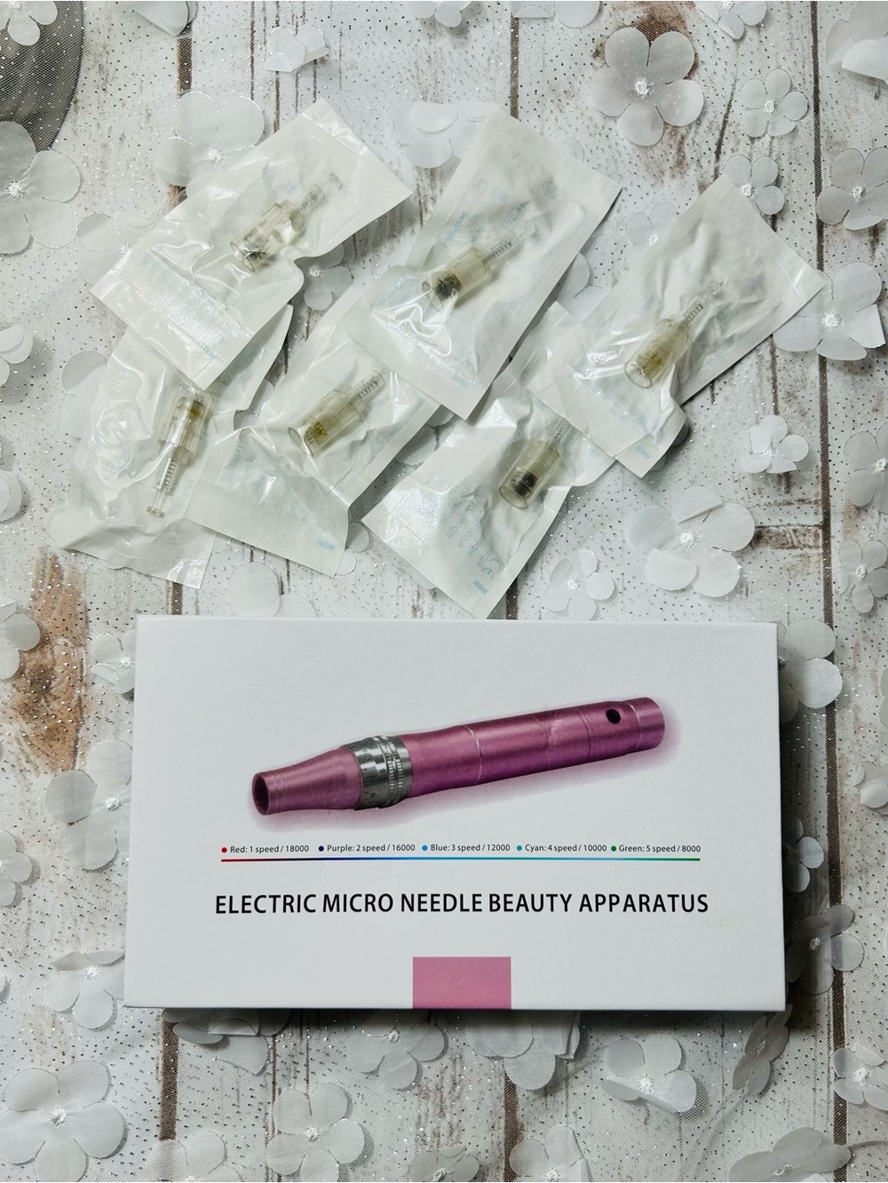 Electric Micro Needling Beauty Device 6 Sealed Needles Anti-Aging Acne Care New